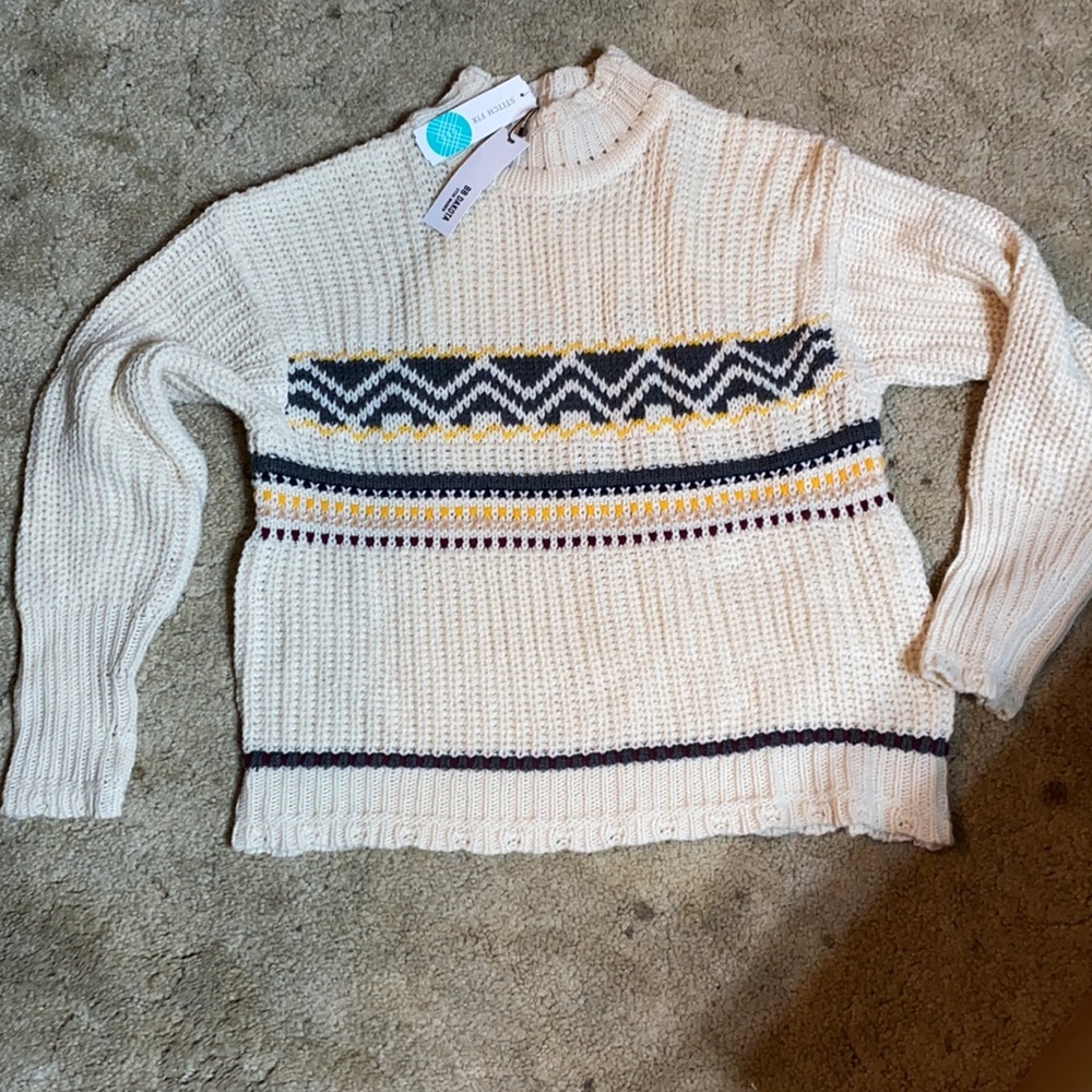 BB Dakota Lilli Scalloped Edge Mockneck Sweater